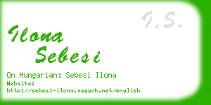 ilona sebesi business card